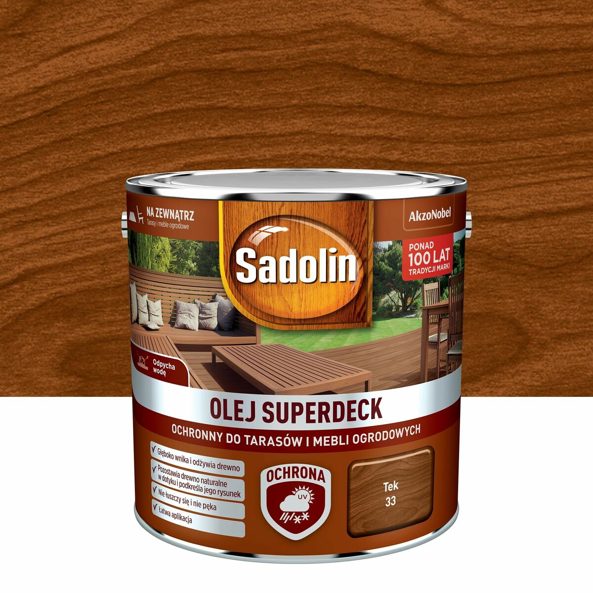 Olej do tarasów SUPERDECK 2 5 l Tek SADOLIN Leroy Merlin