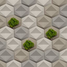 Kamień dekoracyjny betonowy Hexa Eco różnokolorowy Incana