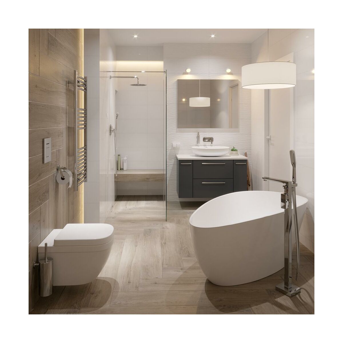 Lustro łazienkowe bez oświetlenia SOTE 80 x 100 cm SENSEA - Lustra