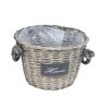 Kosz wiklinowy 35 cm szary HOME