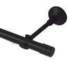 Karnisz FORIO 160 cm pojedynczy czarny mat 19 mm metalowy INSPIRE