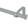 Karnisz OSLO 240 cm pojedynczy srebrny satyna 19 mm metalowy