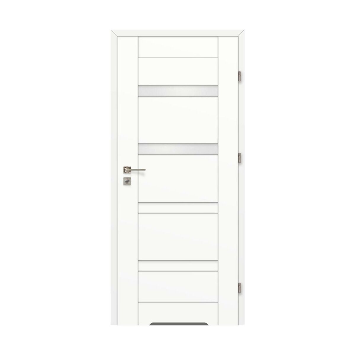 Drzwi wewnętrzne łazienkowe z podcięciem wentylacyjnym Parma Białe 80 Prawe Artens