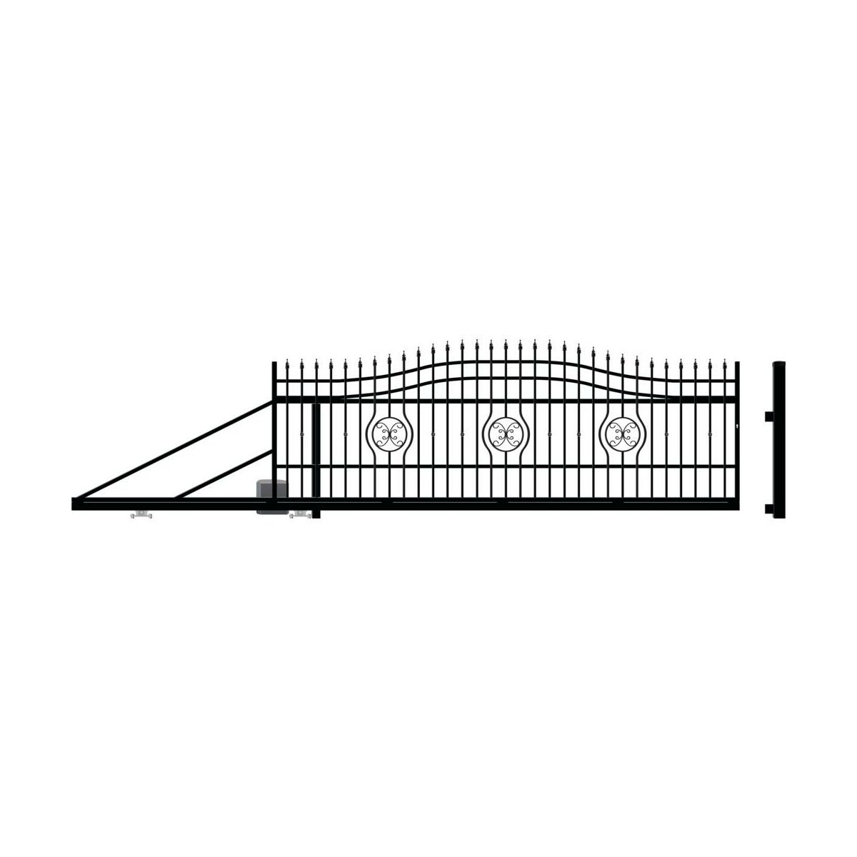 Brama przesuwna Malaga III 4x1,54 m lewa automat Polargos