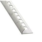 Profil do glazury zewnętrzny półokrągły PVC 10 mm / 2.5 m Biały marmur Cezar