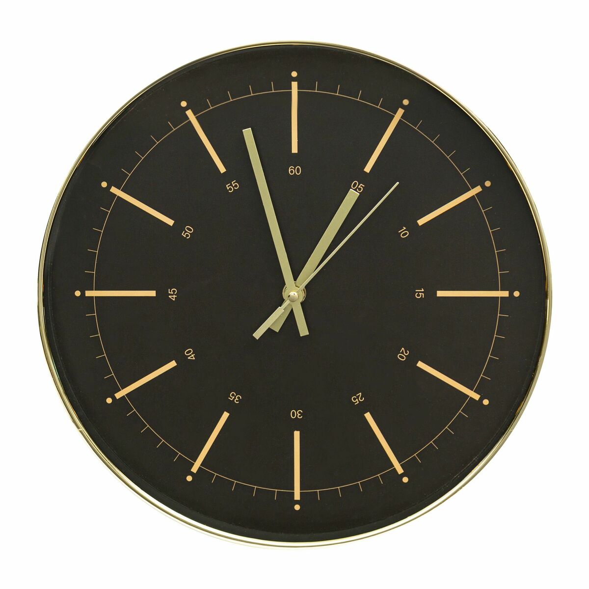 Zegar ścienny ZE/39 śr. 30 cm czarno-złoty