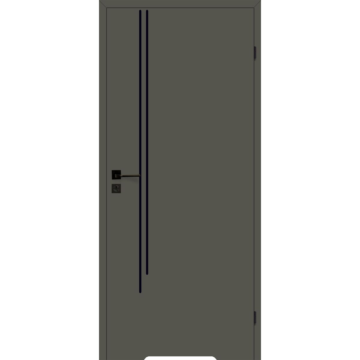 Drzwi wewnętrzne łazienkowe z podcięciem wentylacyjnym Ina 80 prawe grafit mat Voster