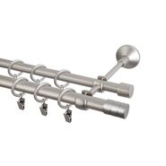 Karnisz FORIO 300 cm podwójny satyna 19/16 mm metalowy INSPIRE