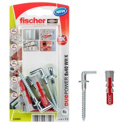 Kołek uniwersalny 8 x 40 mm WH K NV 4 szt. Duopower Fischer