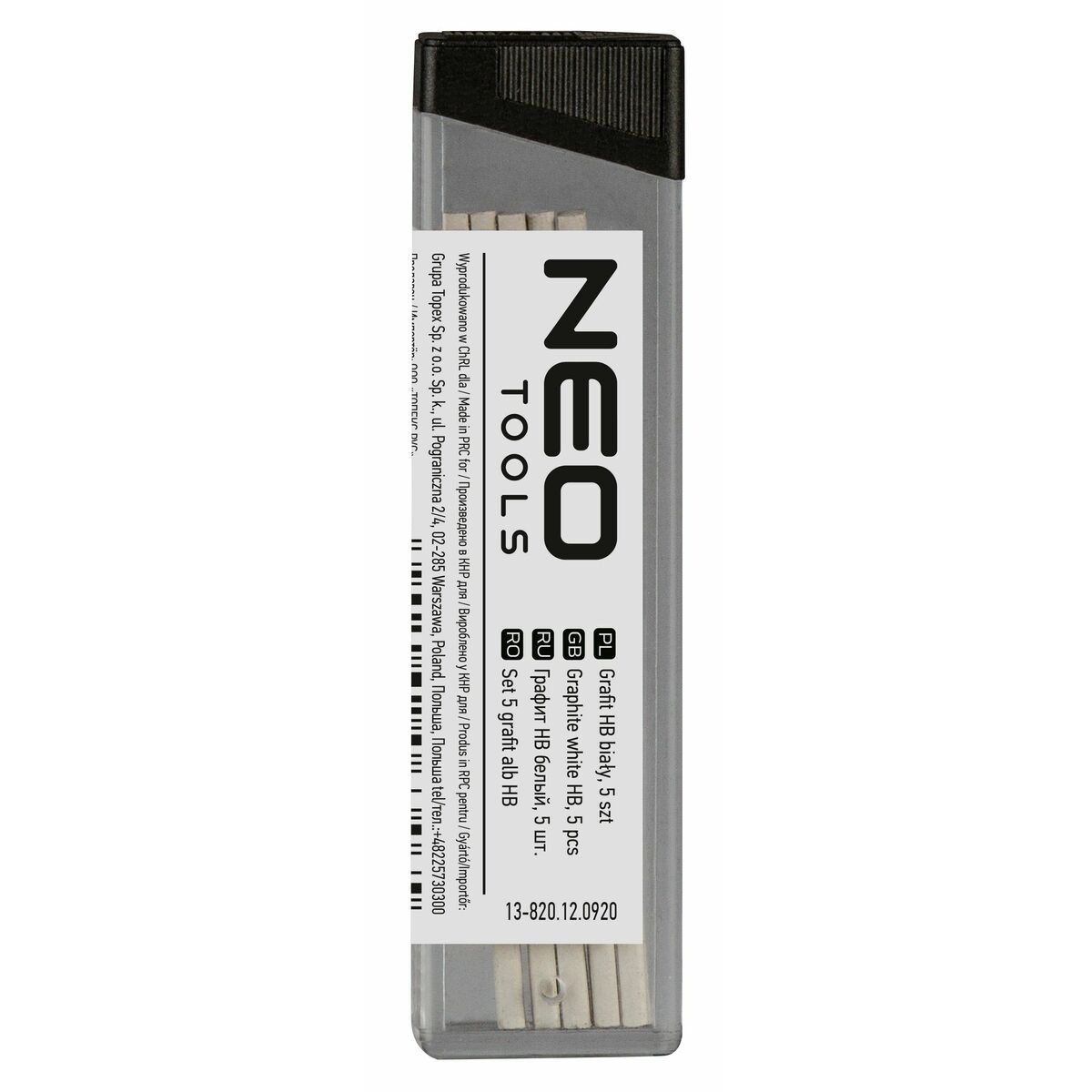 Grafit do ołówka automatycznego HB biały 5 szt. Neo Tools