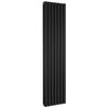 Grzejnik dekoracyjny RING PODWÓJNY 1600X410 czarny mat LUXRAD