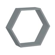 Półka ścienna Hexagon Szara 30 x 26 cm Spaceo