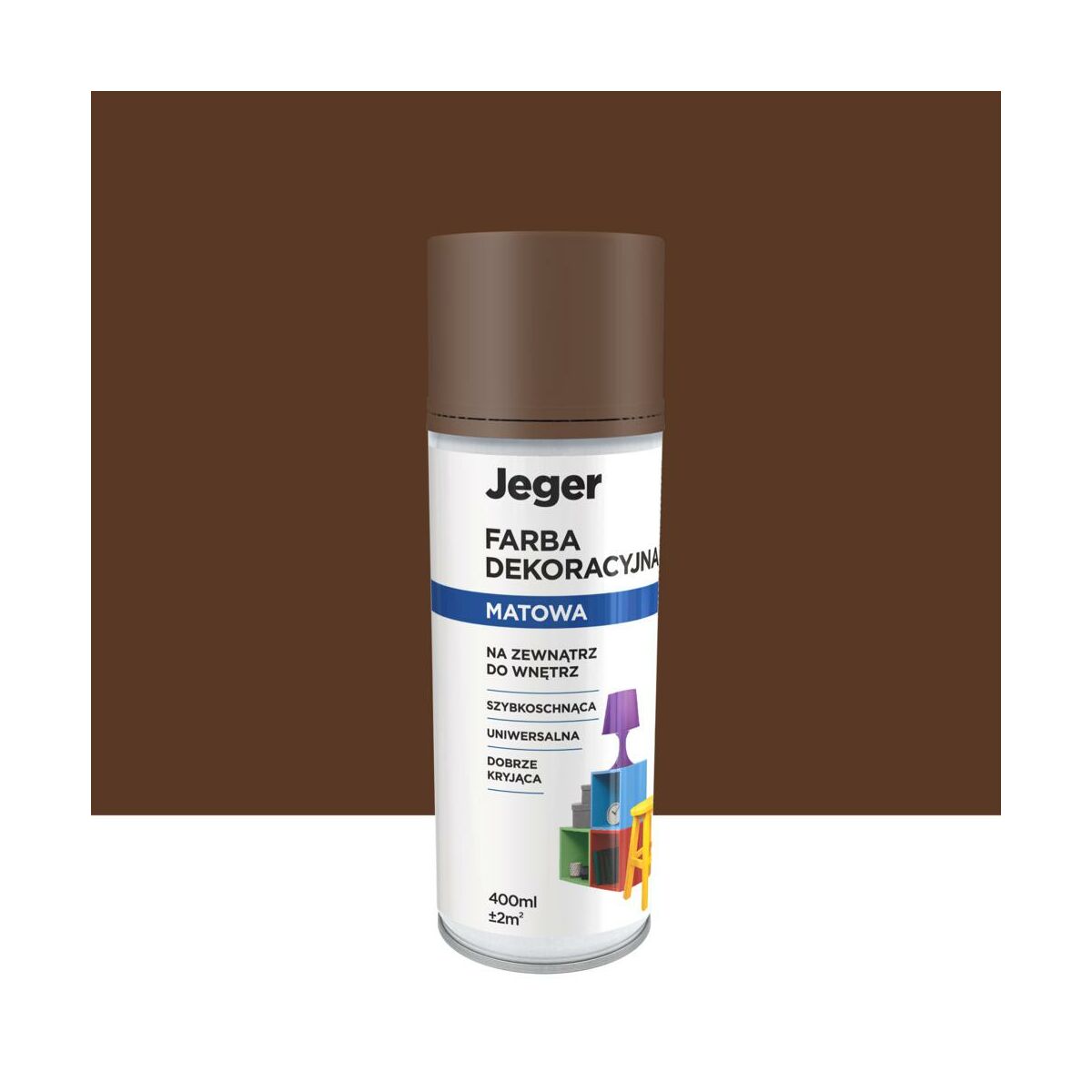 Spray 0.4 l brąz mat Jeger