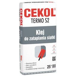 Klej do zatapiania siatki Termo S2 25 kg Cekol