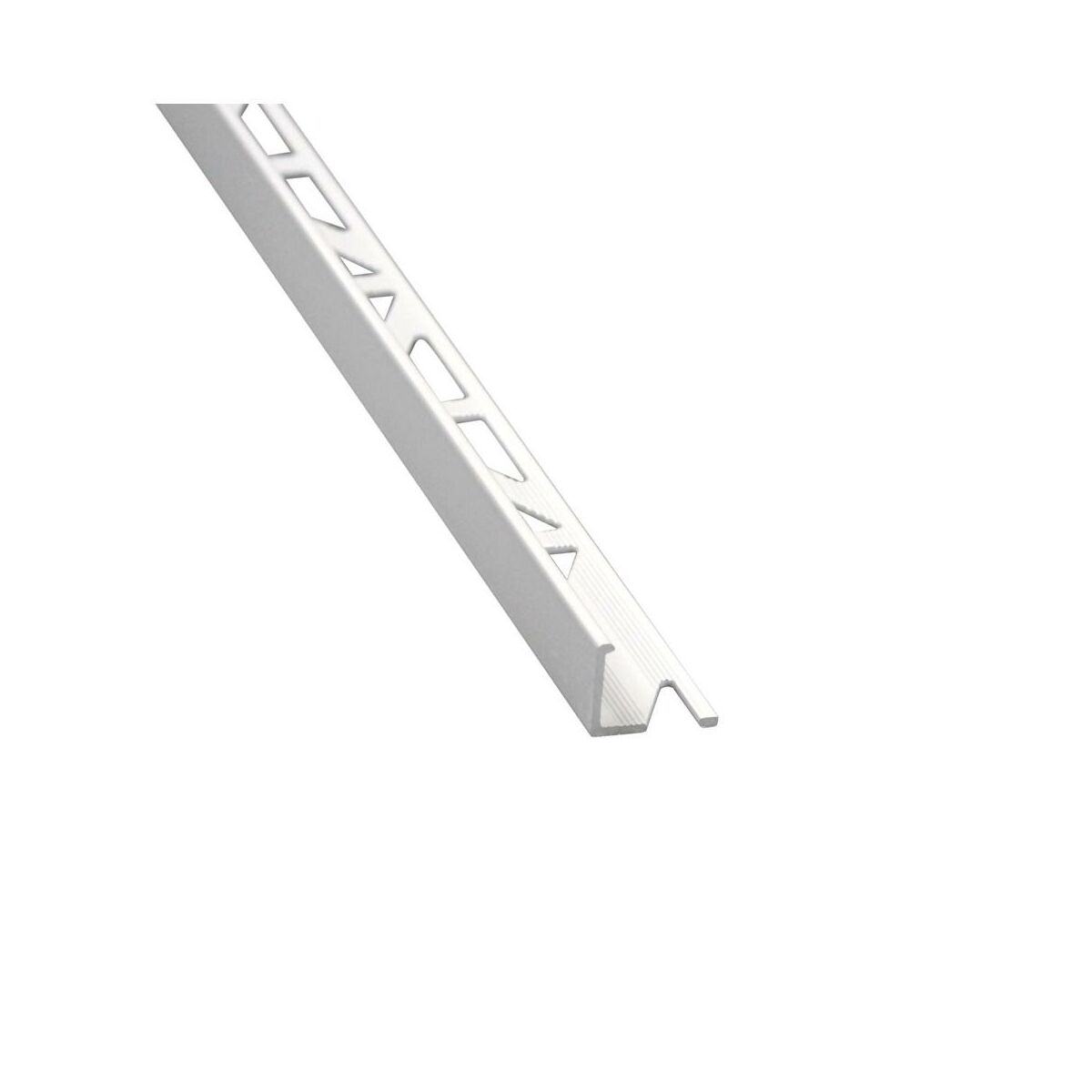 Profil do glazury aluminium narożny 12 mm / 2.5 m Biały Cezar