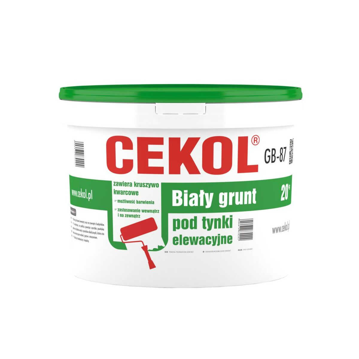 Grunt pod tynk GB-87 20 kg Cekol