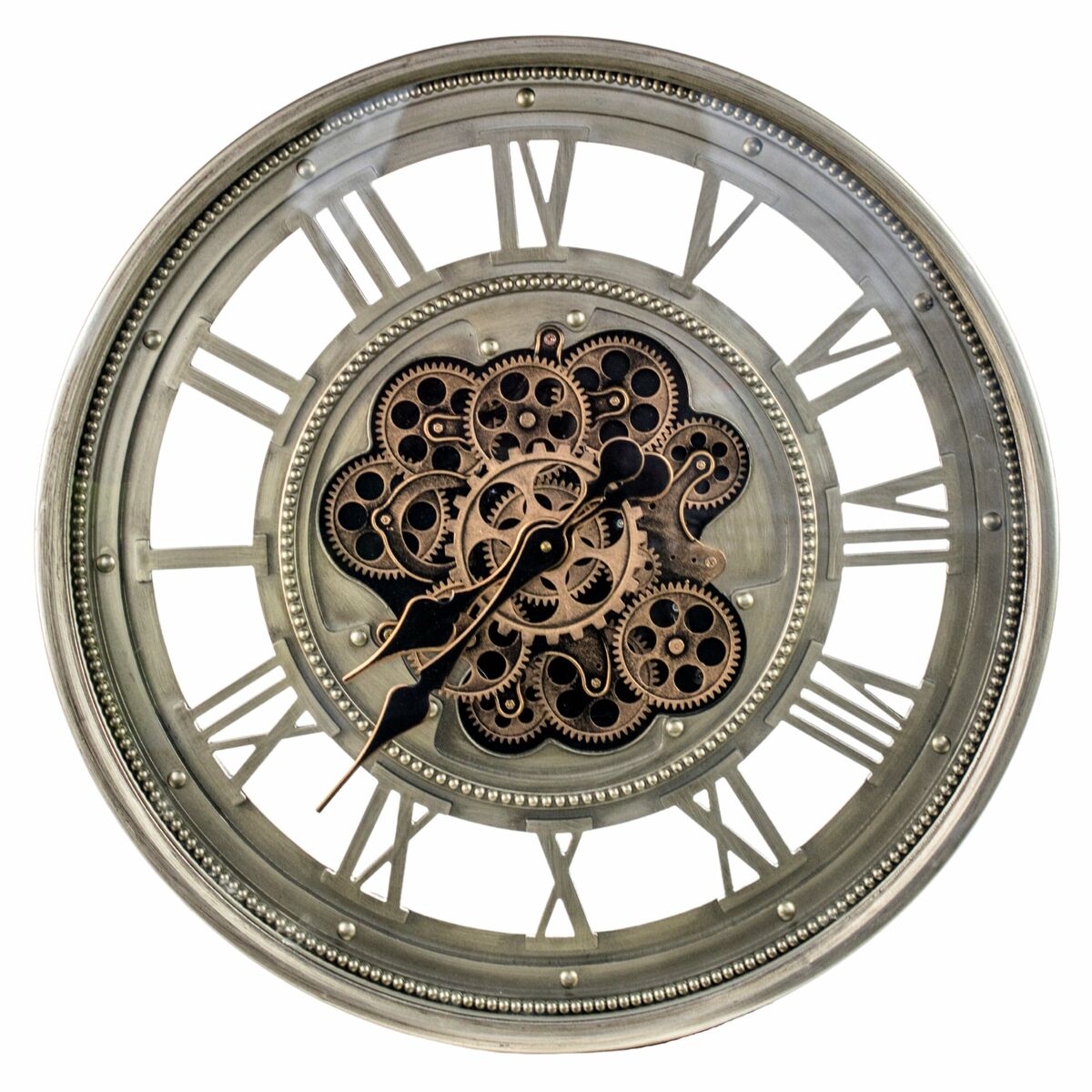 Zegar ścienny z mechanizmem śr. 60 cm beżowy