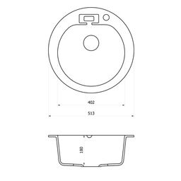 Zlewozmywak granitowy Malibu 10 Axis