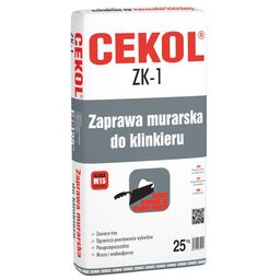 Zaprawa murarska do klinkieru ZK-1 Grafitowa 25 kg Cekol