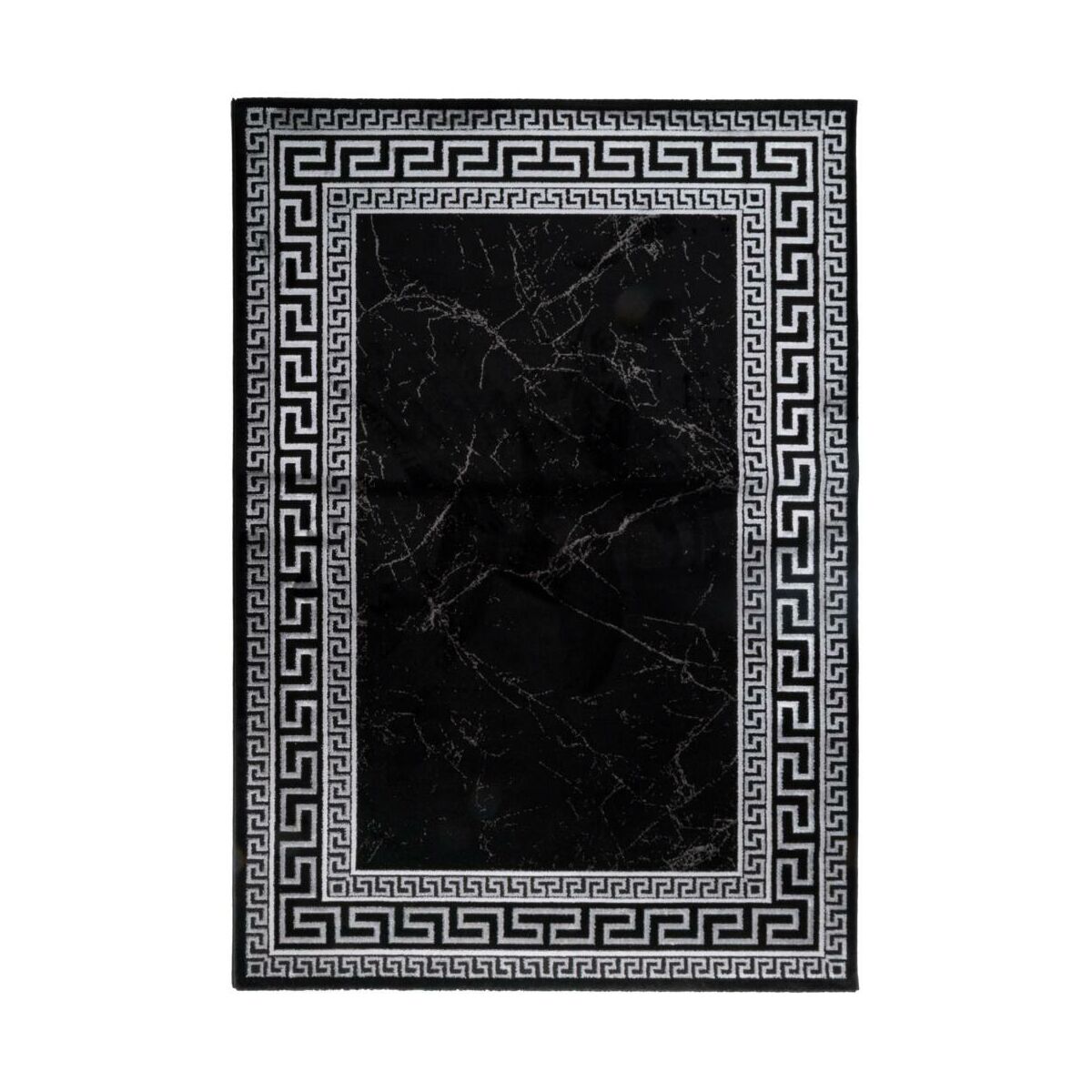 Dywan Palace Marmur Ornament czarno-srebrny 120 x 170 cm