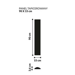 Panel ścienny tapicerowany prostokąt 90x15 cm Szmaragd matt 77 Fllow