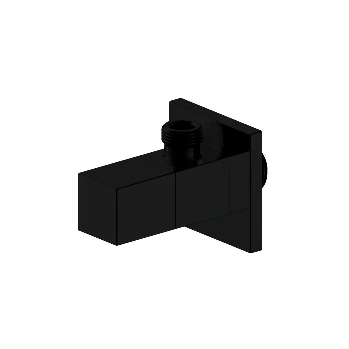 Zawór kątowy 1/2 x 3/8" czarny AGORA