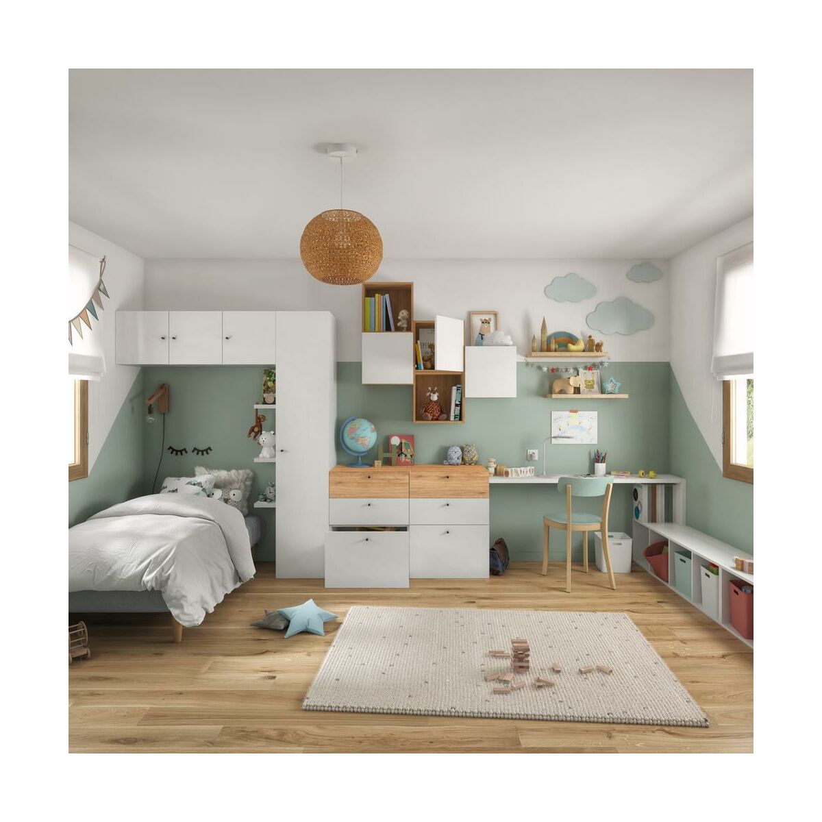 Regał Spaceo Kub 36 x 139.3 x 31 cm biały Spaceo - System mebli SPACEO ...