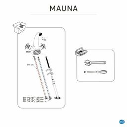 Bateria umywalkowa złota Mauna Sensea