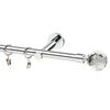 Karnisz PRADO KULA CRYSTAL 200 cm pojedynczy chrom 19 mm metalowy