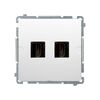 Gniazdo HDMI PODWÓJNE BASIC MODUŁ Biały KONTAKT SIMON