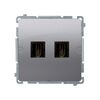 Gniazdo podwójne HDMI BASIC MODUŁ stal inox KONTAKT SIMON