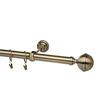 Karnisz Kula Elegant 240 cm pojedynczy złoty 25 mm