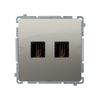 Gniazdo HDMI PODWÓJNE BASIC MODUŁ Srebrny KONTAKT SIMON