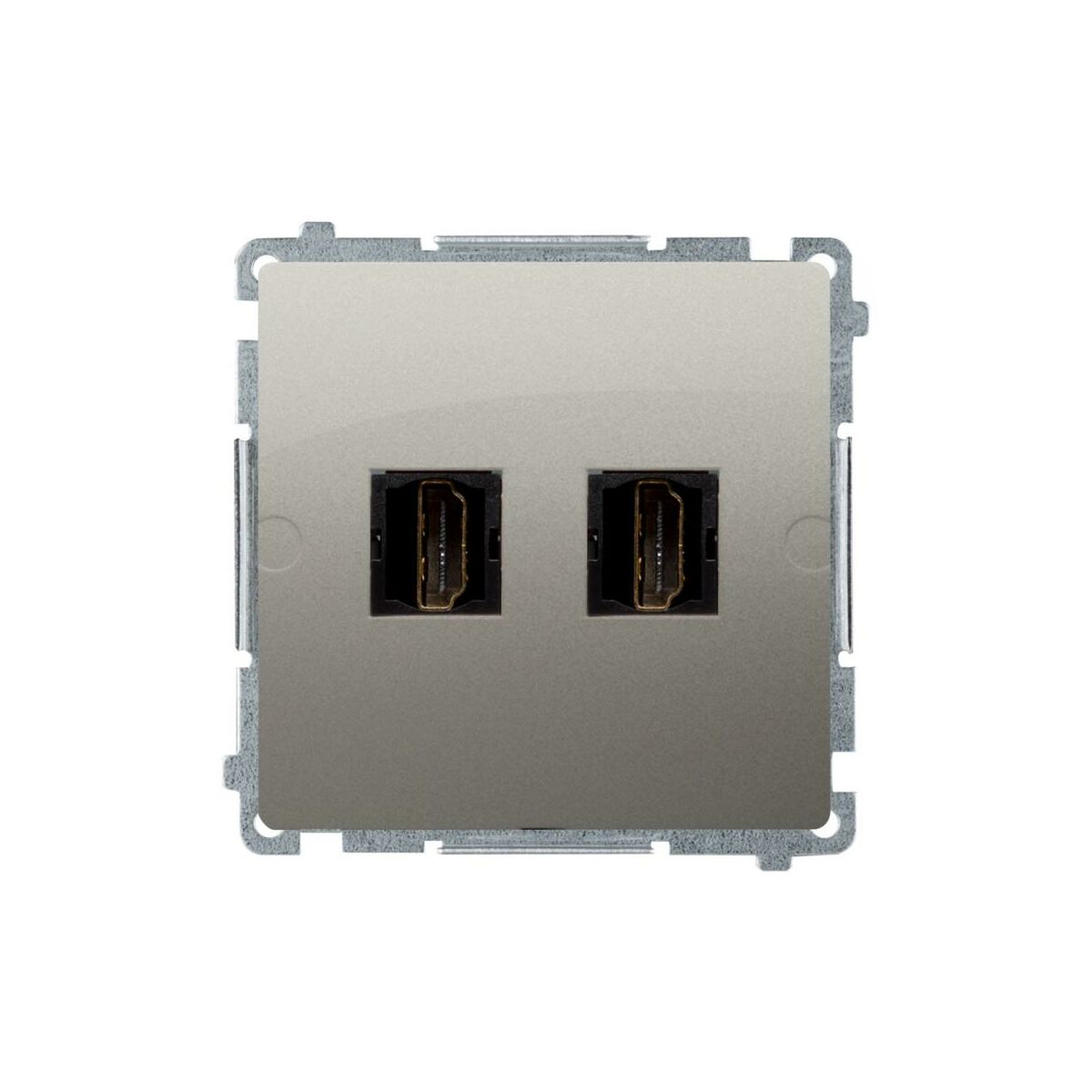 Gniazdo HDMI podwójne BASIC MODUŁ Srebrny KONTAKT SIMON