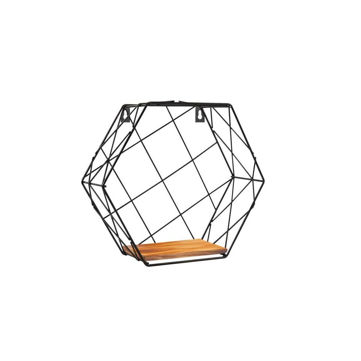 Półka ścienna Hexagon metal 25x28.5 cm Spaceo