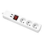 Przedłużacz 3X2P+Z 2XUSB Z WYŁĄCZNIKIEM BIAŁY 3 m ELGOTECH
