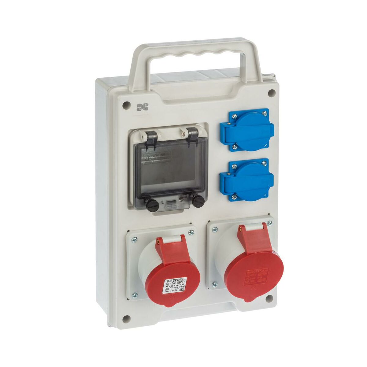 Rozdzielnica elektryczna z okablowaniem RS 1 / 4 6213 - 00 / 2 X 2P + Z 2 X 3P + N + Z 16 / 32 ELEKTRO-PLAST