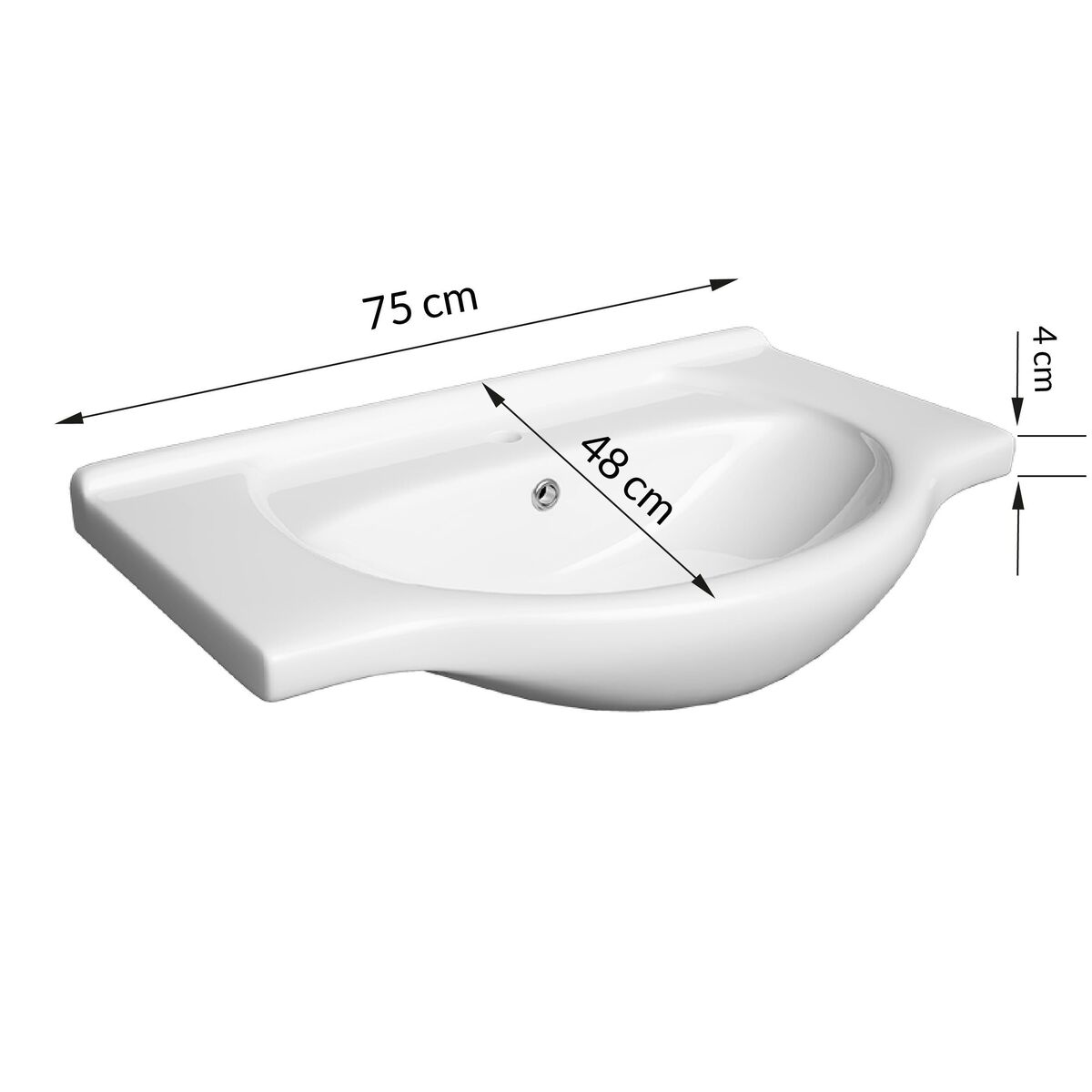 Umywalka ceramiczna Storm 75 Sensea