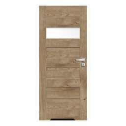 Drzwi wewnętrzne łazienkowe z podcięciem wentylacyjnym Modena dąb wiosenny 60 lewe Perfect Door