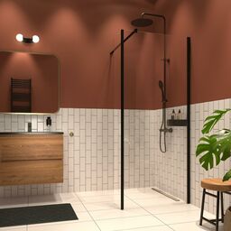 Kabina prysznicowa Walk-in INC i deflektor 100 x 200 Sealskin