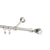 Karnisz KLASYK CRYSTAL FOX 200 cm pojedynczy chrom 16 mm metalowy