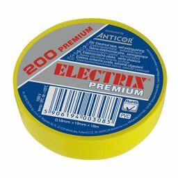 Taśma izolacyjna 19 mm / 18 m żólta ELECTRIX 200 PREMIUM