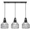 Lampa wisząca SEVILLA czarna 3 x E27 REALITY