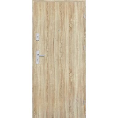 Drzwi wewnętrzne drewniane wejściowe Grafen Dąb Sonoma Polska 80 Prawe otwierane na zewnątrz Nawadoor