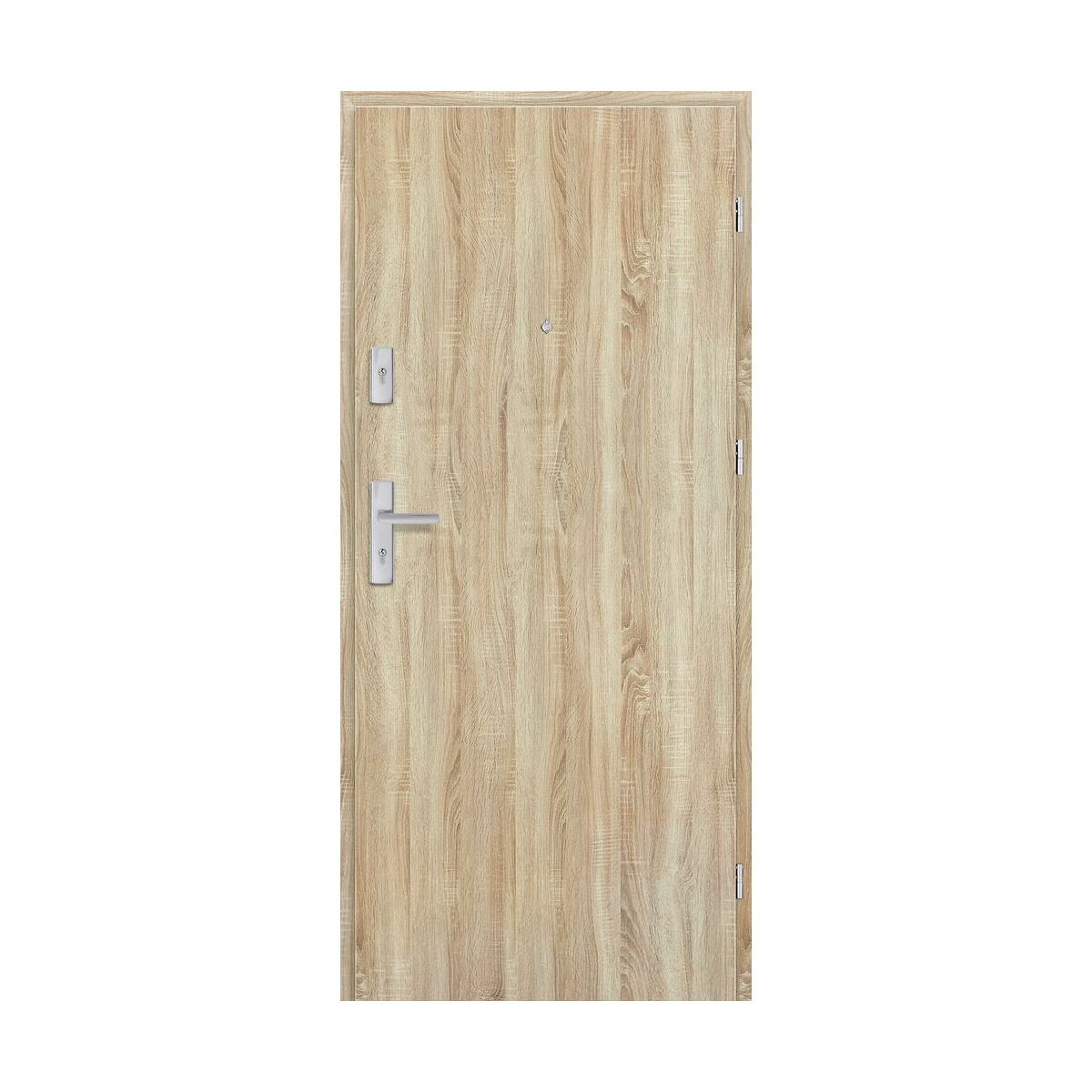 Drzwi wewnętrzne drewniane wejściowe Grafen Dąb Sonoma Polska 90 Prawe otwierane do wewnątrz Nawadoor