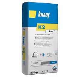 Klej do płytek ściennych elastyczny K2 biały 25 kg Knauf