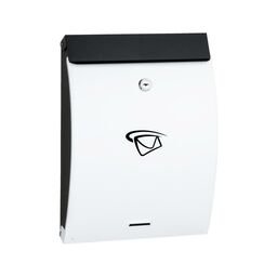 Skrzynka na listy C4 25x7.5x35 cm czarno-biała
