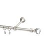 Karnisz KLASYK CRYSTAL KULA 200 cm pojedynczy chrom 16 mm metalowy