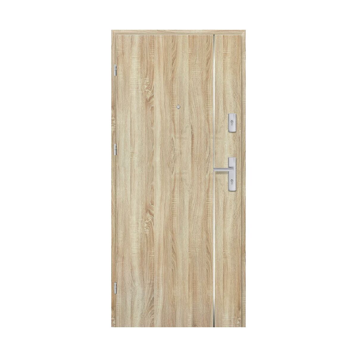 Drzwi wewnętrzne drewniane wejściowe Grafen Top Dąb Sonoma Polska 90 Lewe otwierane na zewnątrz Nawadoor