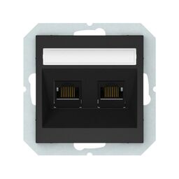 Gniazdo telefoniczne / komputerowe Quadrum czarny DPM
